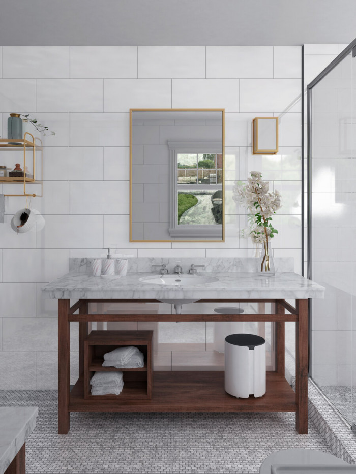 Everest White Porcelain Tile - 600x300x9.5mm