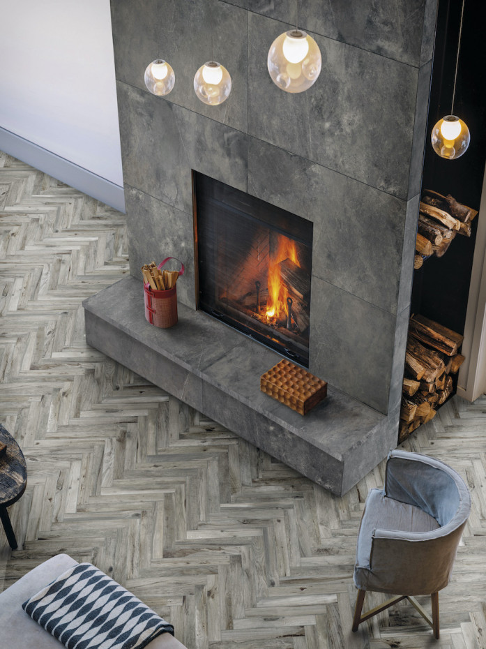 Living Tortora Herringbone Tile - 450x75mm