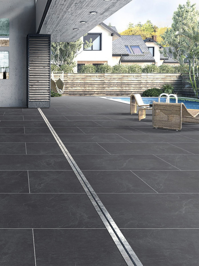 Arena Nero Outdoor Porcelain Paving Slabs - 1200x600x20mm