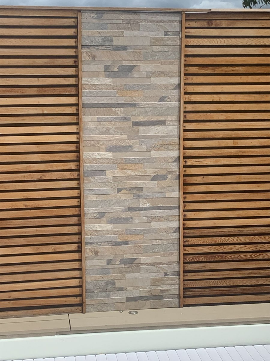 Beige Slate Split Face Effect Wall Cladding Tile - 150x610x7-11mm
