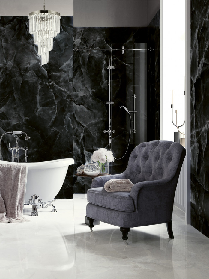 Black Onyx Italian Matt Tile - 1200x600mm