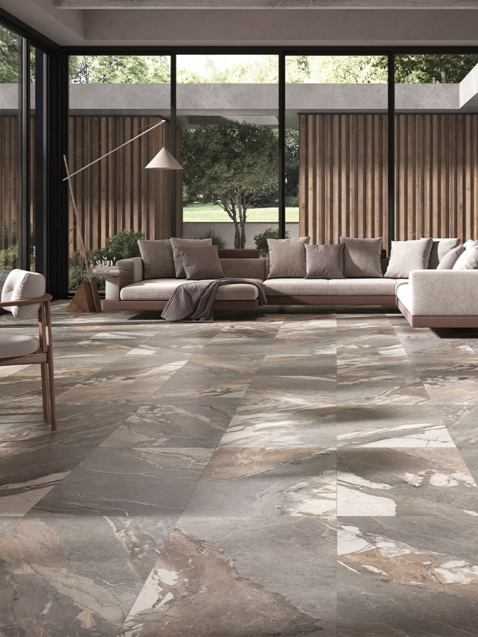 Blend Grey Luxury Italian Porcelain Tile - 1200x600mm