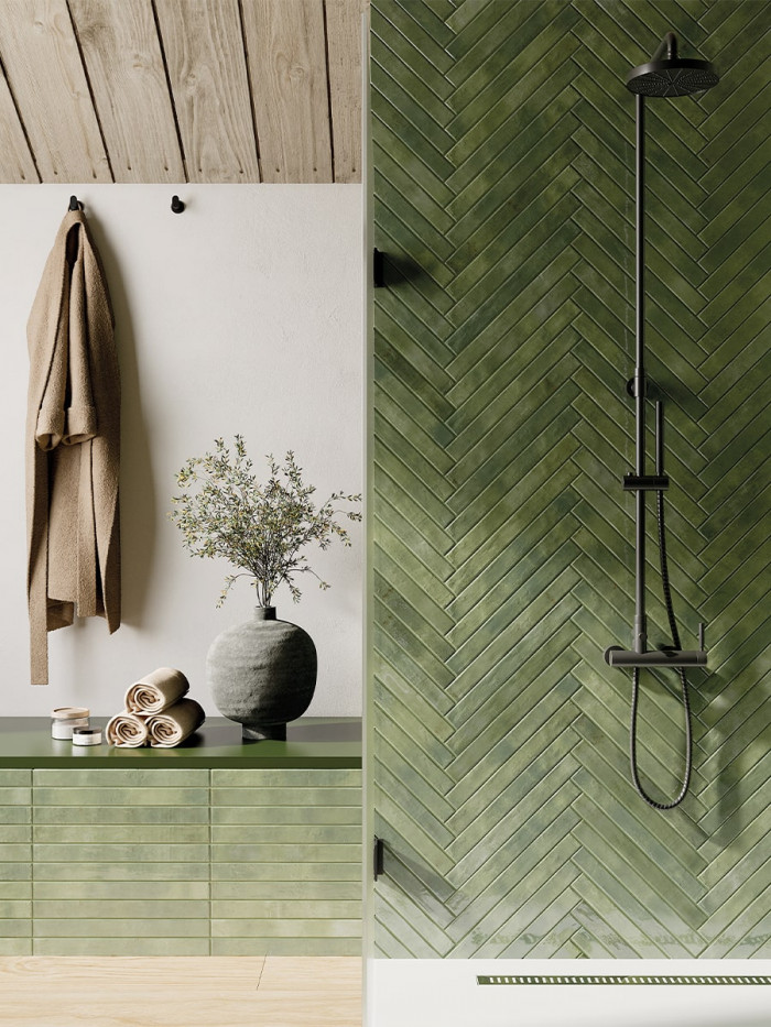 Colors Green Italian Tile - 48x450mm