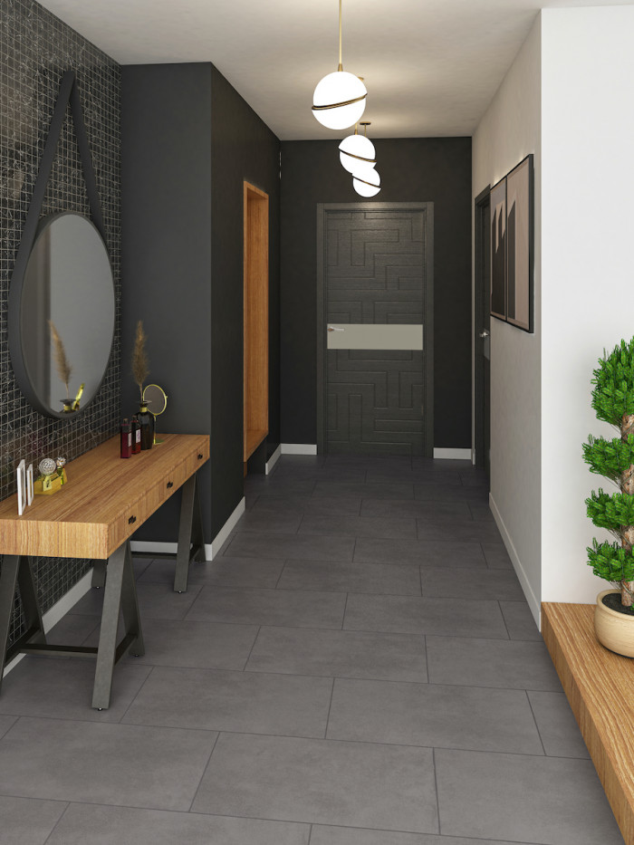 Concrete Nero Anti Slip Tile - 800x400x9.5mm