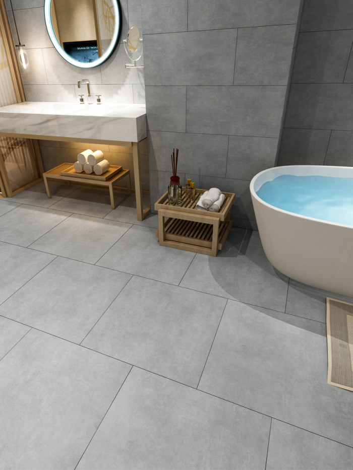 Eclipse Silver Indoor Porcelain Tile - 800x800mm