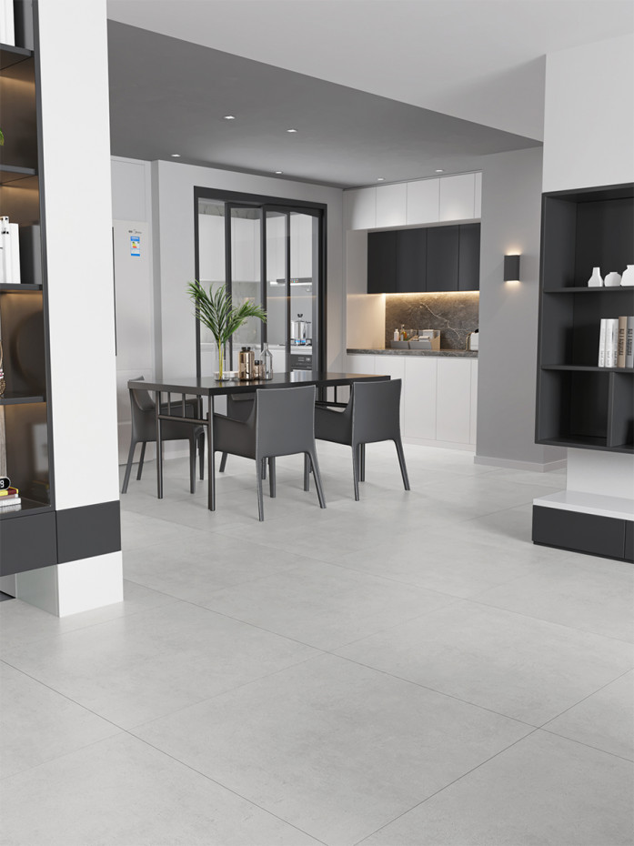 Eclipse White Porcelain Tile - 600x600mm