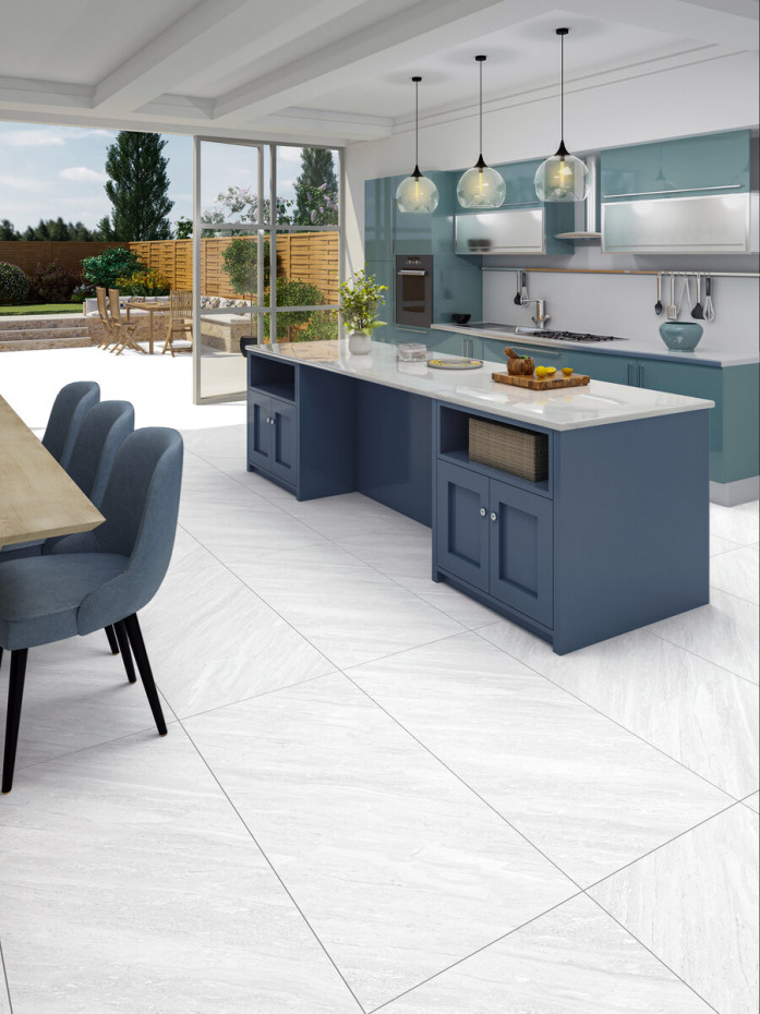 Eco White Porcelain Tile - 1200x600mm