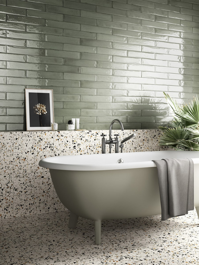 Frammentini Bianco Terrazzo Italian Tile - 200x200mm