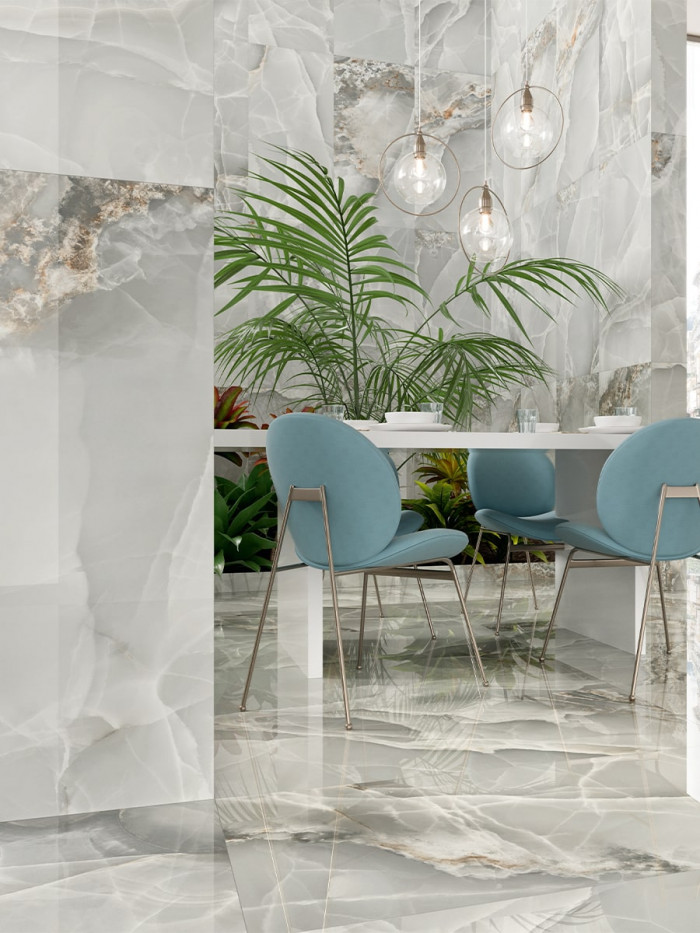 Grey Onyx Porcelain Tile - 1200x600x6mm