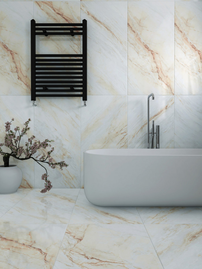 Michelangelo Onyx Porcelain Tiles - 1200x600mm