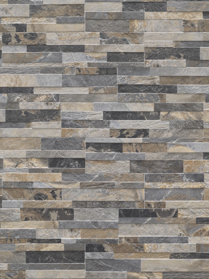 Multicolour Slate Split Face Effect Wall Tile - 150x610x7-11mm