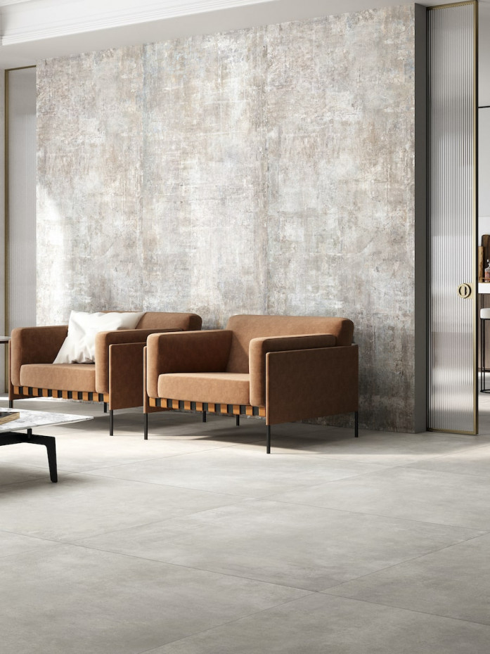 Murales Grey Lastre Porcelain Tile - 1200x2800mm