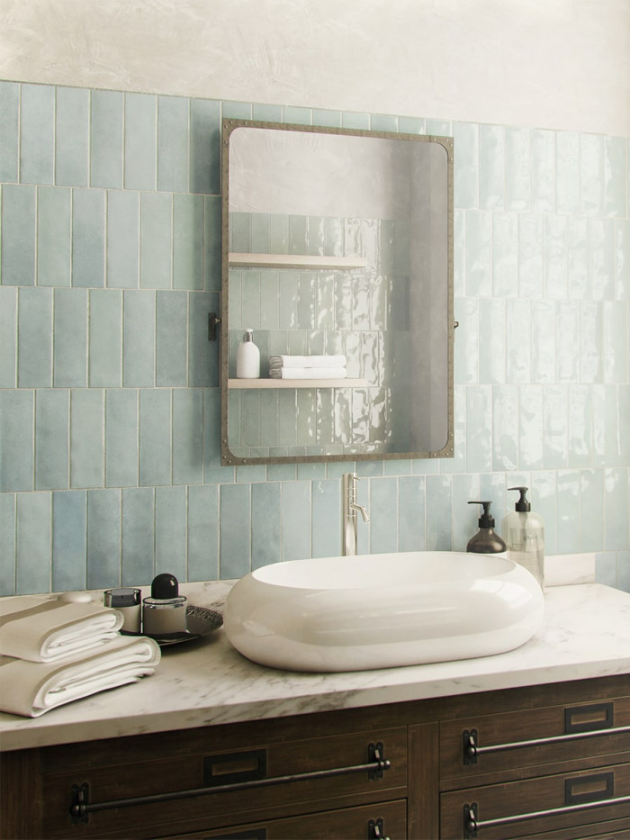 Nordic Cielo Gloss Tile - 65x200mm