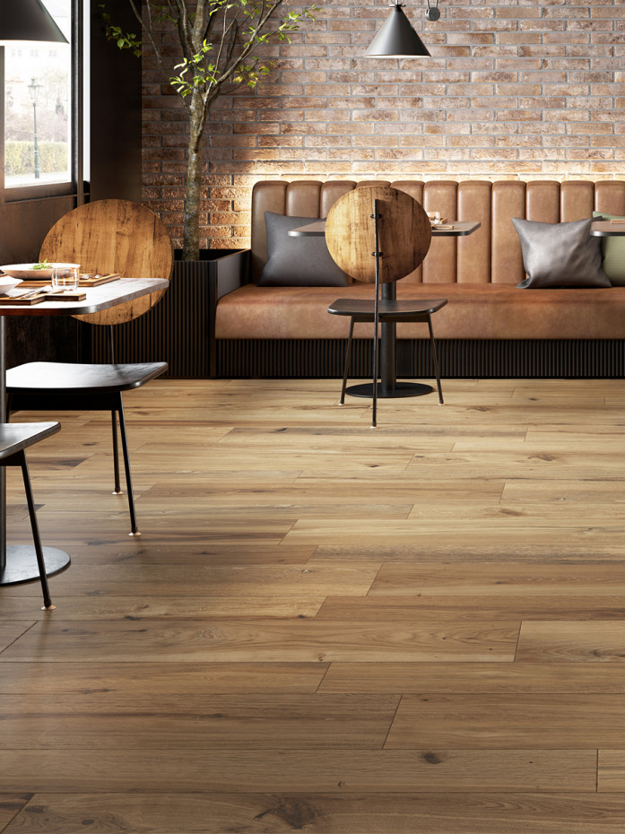 Timeless Nut Wood Effect Italian Tile - 1500x240mm