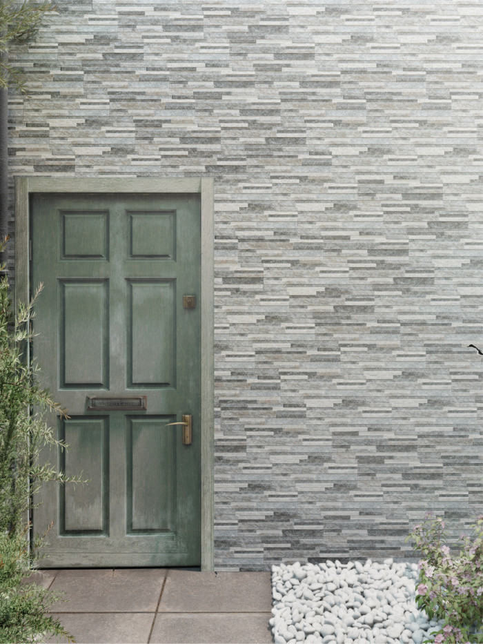 Piedra Grey Slate Split Face Effect Porcelain Wall Tile - 170x520
