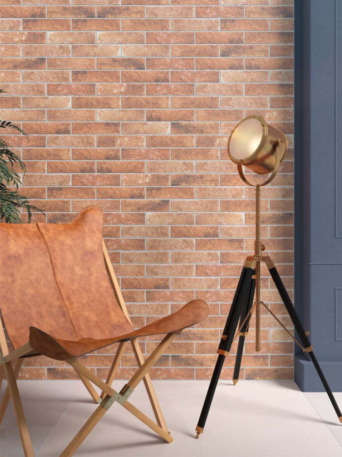 Red Brick Effect Tile - 70x280mm