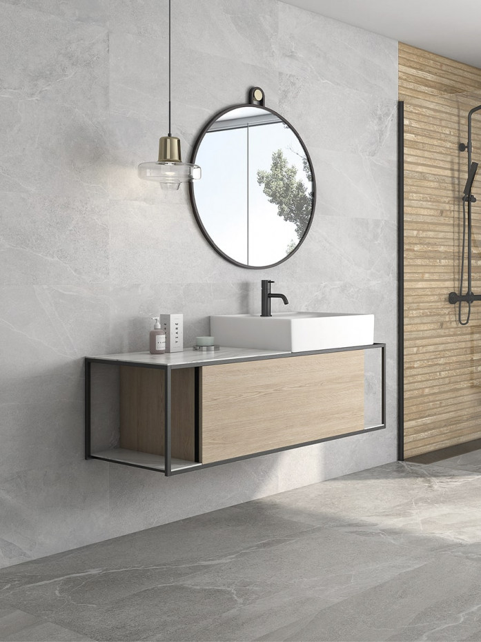 Roca Grey Matt Porcelain Tile - 1200x600mm