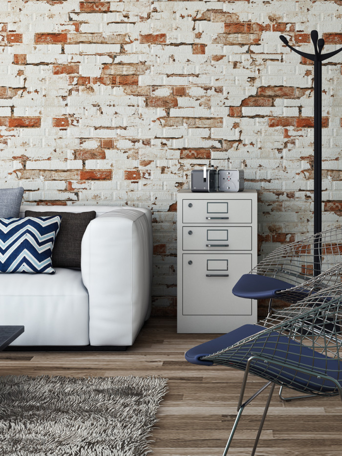 Rustic White Brick Effect Tile - 170x520mm