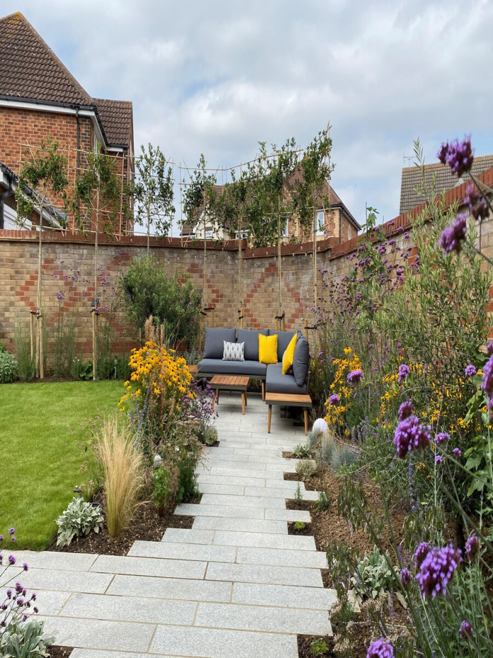 Silver Grey Granite Paving Slabs - 900x200x20mm