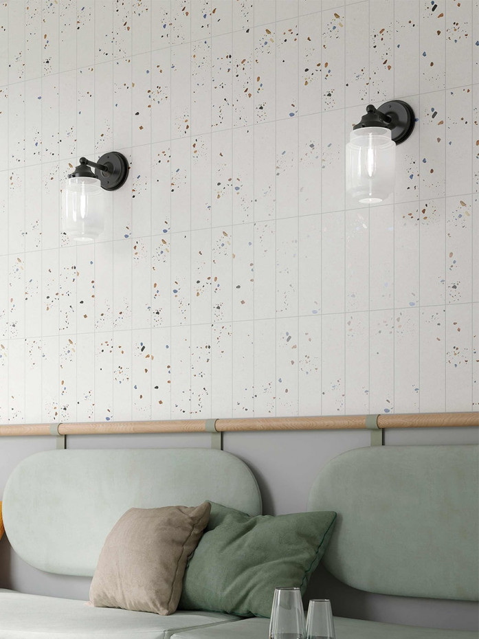 Terrazzo Pearl Wall Tile - 75x300mm