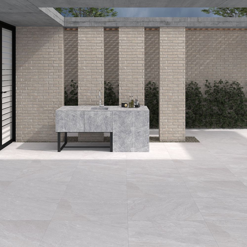 Valencia White Outdoor Porcelain Paving Slabs - 900x600x20mm Valencia White Outdoor Porcelain Paving Slabs - 900x600x20mm