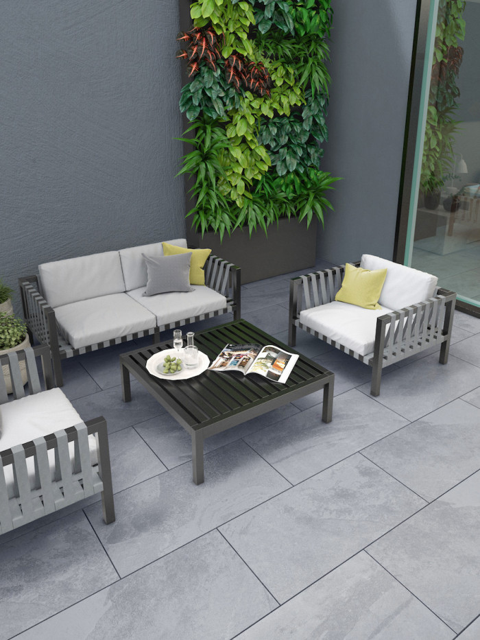 Victoria Grey Outdoor Porcelain Paving Slabs - 900x600x20mm