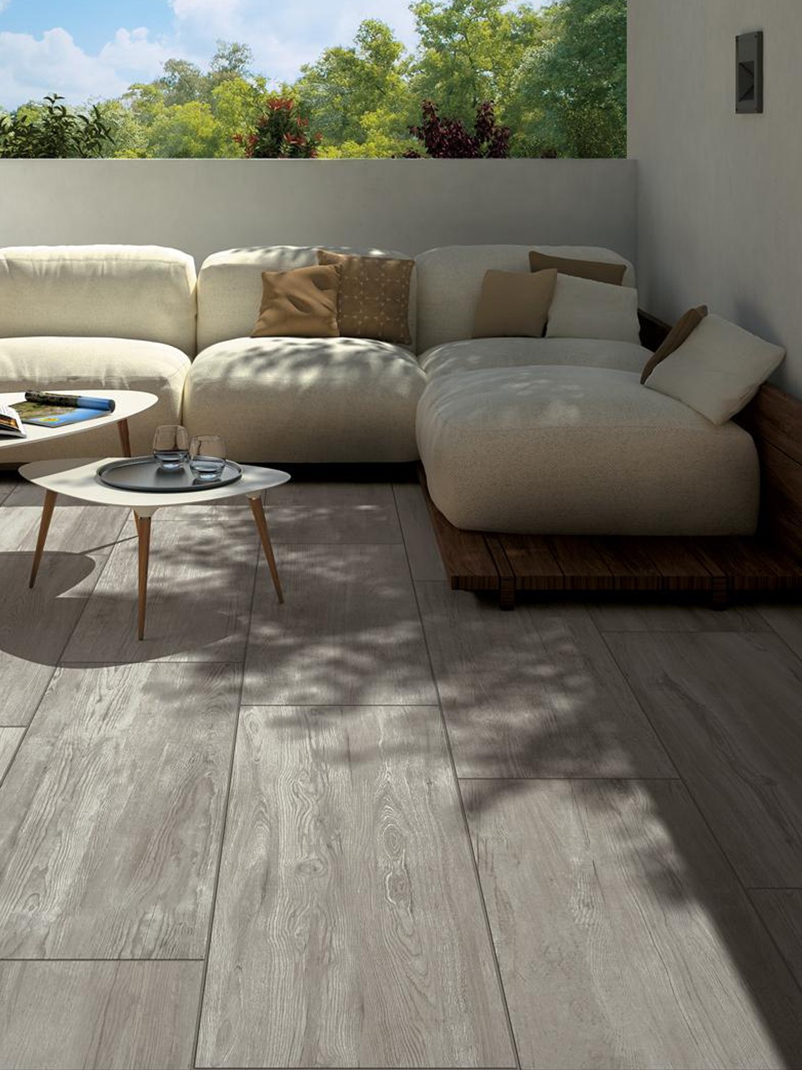 Oak Wood Effect Outdoor Slab - 900x450x20mm